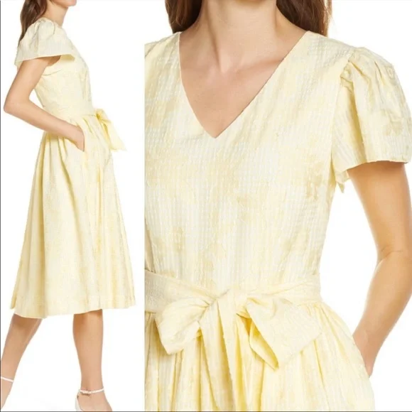 Rachel Parcell Yellow Puff Sleeve Dress - Picture 3 of 7